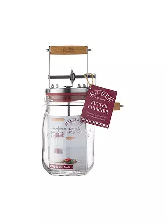KILNER | Mantequera con manivela 1l vidrio/acero inoxidable | 
